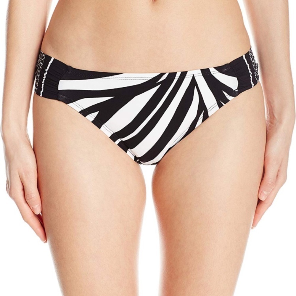 Side Shirred Hipster Bikini Swimsuit Bottom